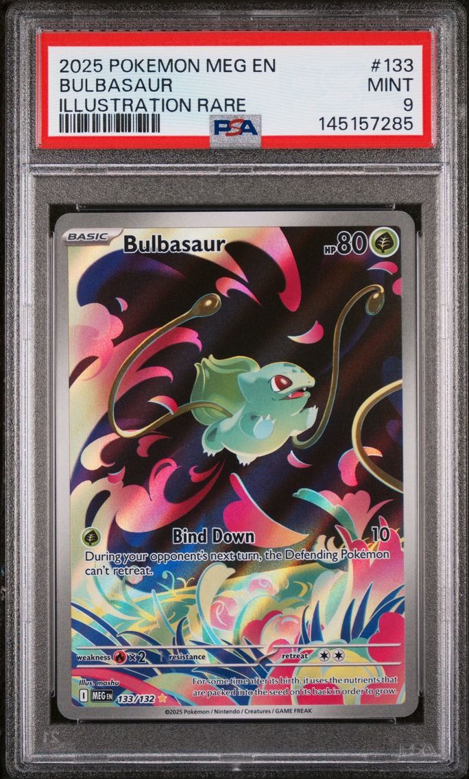 2025 #133 Bulbasaur PSA 9 Meg EN-Mega Evolution
