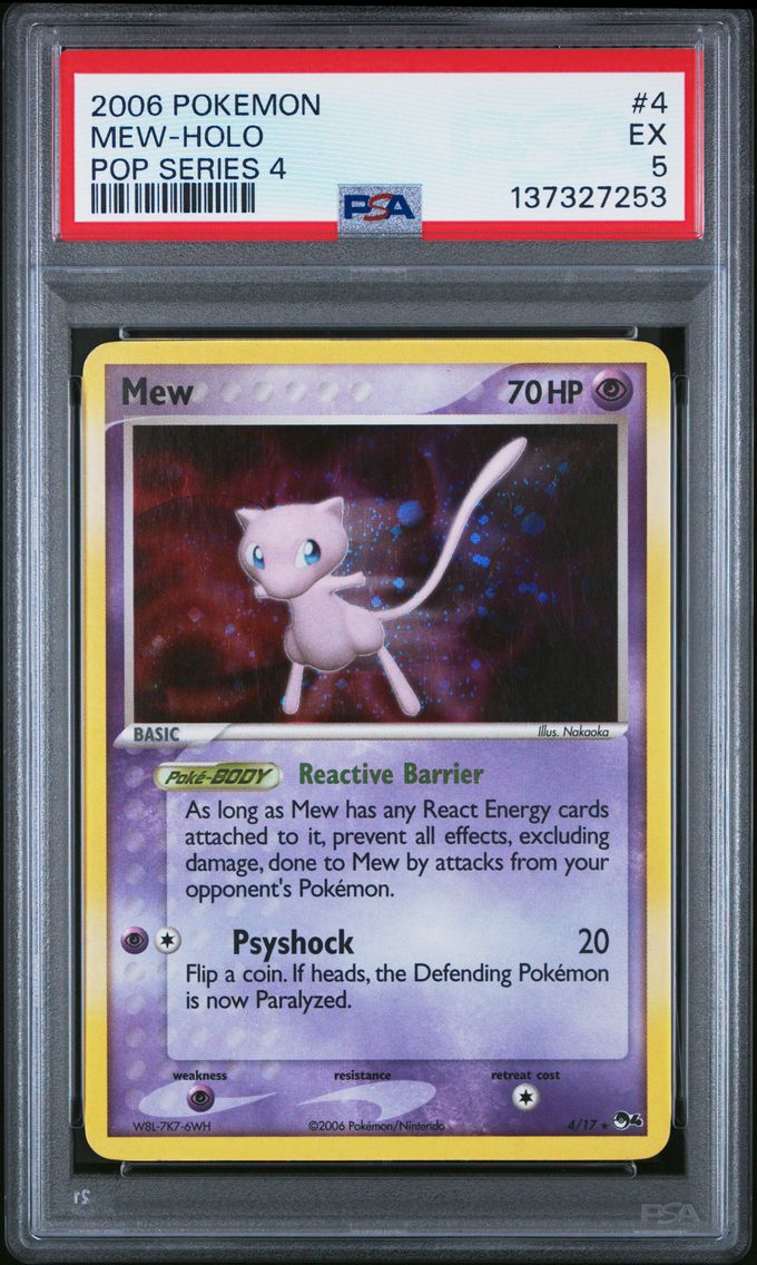 2006 #4 Mew-Holo PSA 5 Pop Series 4 Pokemon