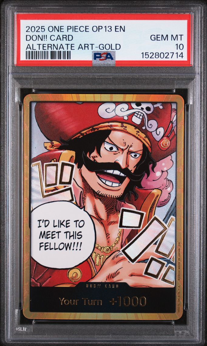 2025 #NA Don!! Card PSA 10 One Piece OP13-Carrying on His Will