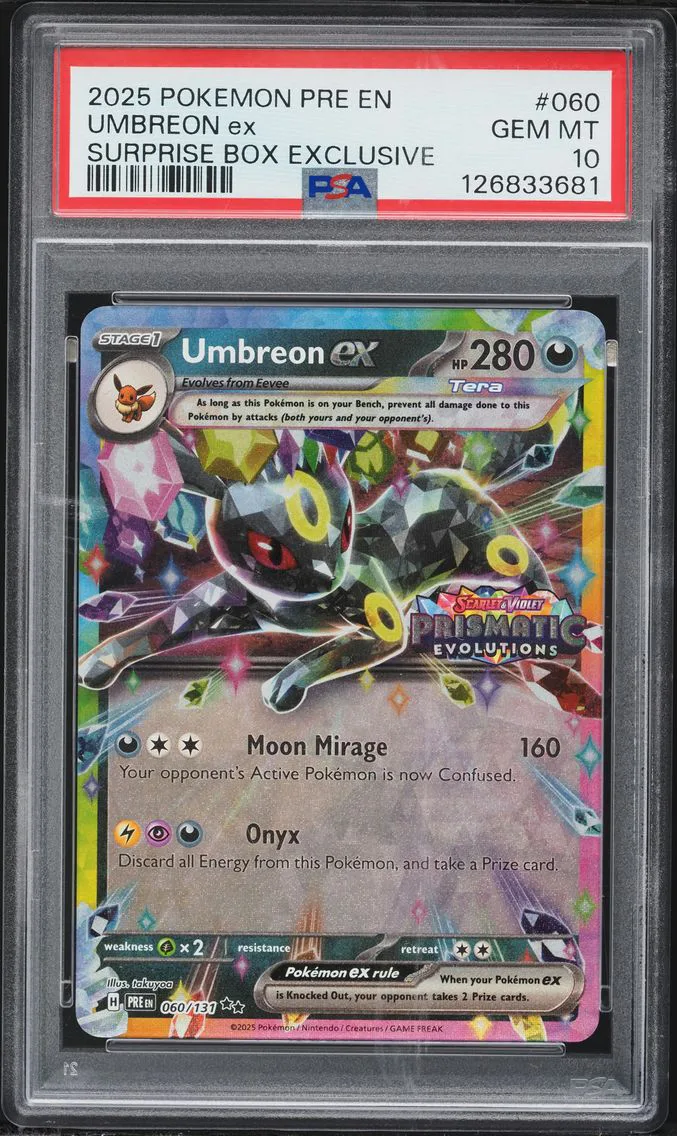 2025 #60 Umbreon EX PSA 10 Pre EN-Prismatic Evolutions Pokemon
