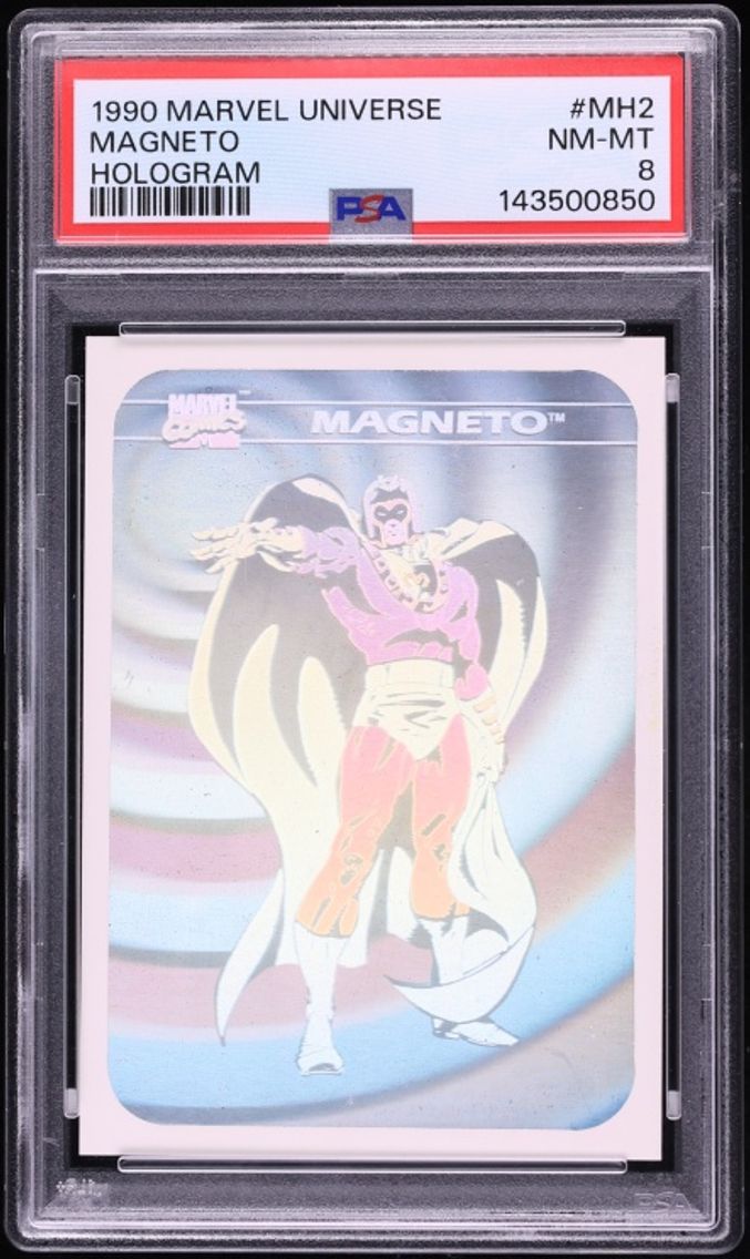 1990 #MH2 Impel Marvel Universe Hologram Magneto NM-MT PSA 8