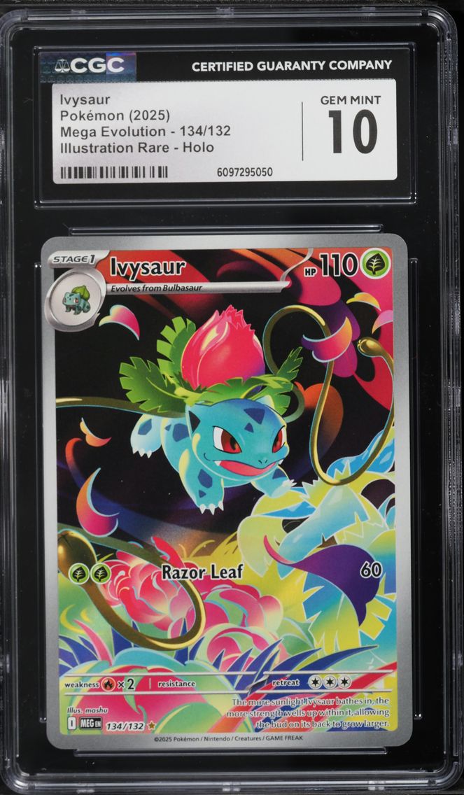 2025 #134 Mega Evolution IR Ivysaur GEM MINT CGC 10 Pokemon