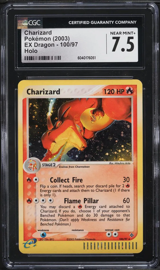 2003 #100 Charizard-Holo CGC 7.5 EX Dragon Pokemon
