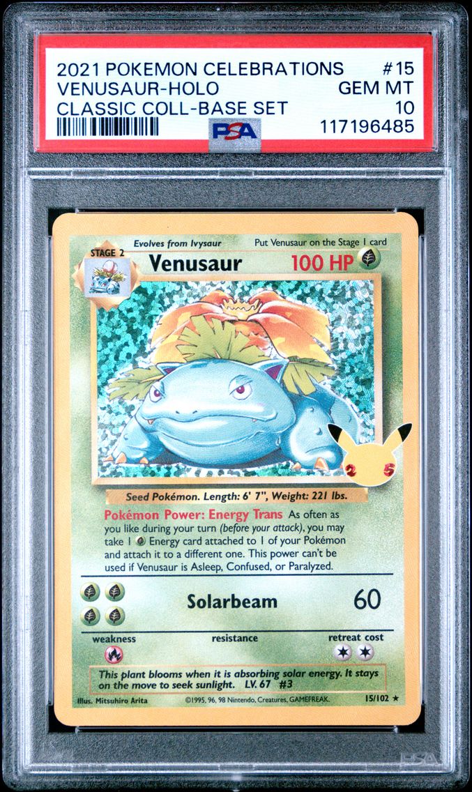 2021 #15 Venusaur-Holo PSA 10 Celebrations Classic Collection
