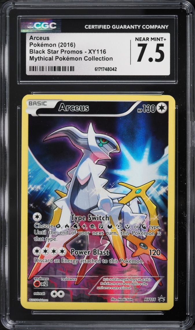 2016 Pokemon XY Promo Mythical Collection Full Art Arceus #XY116 CGC 7.5 NRMT+