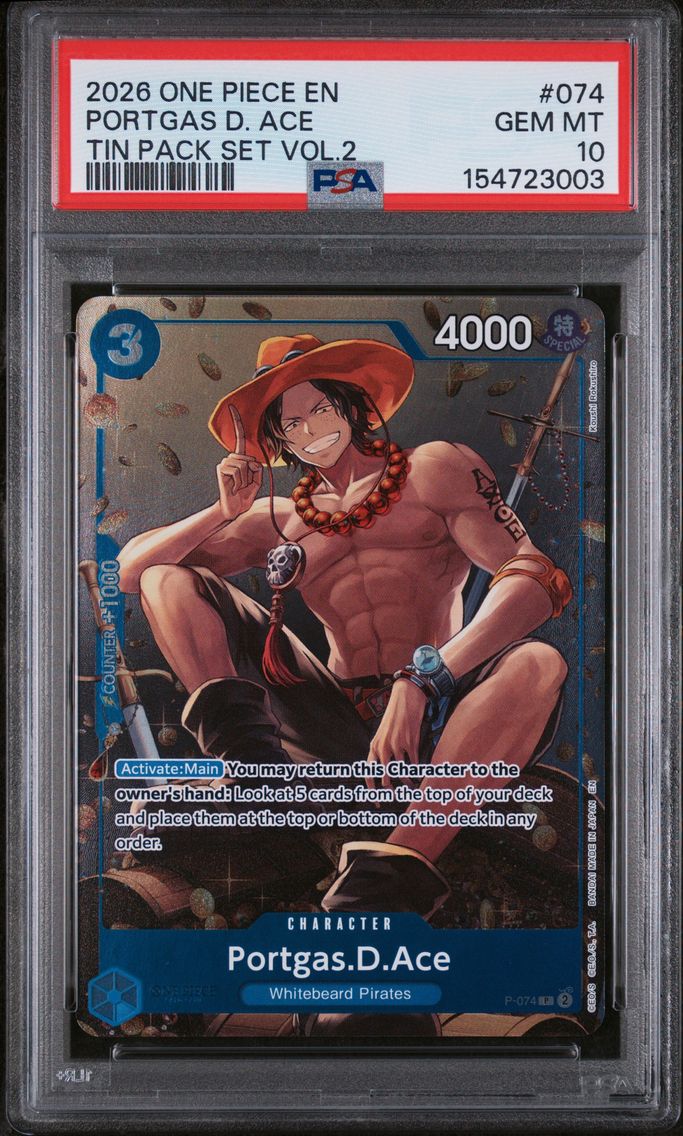 2026 #074 Portgas D. Ace PSA 10 One Piece Promos