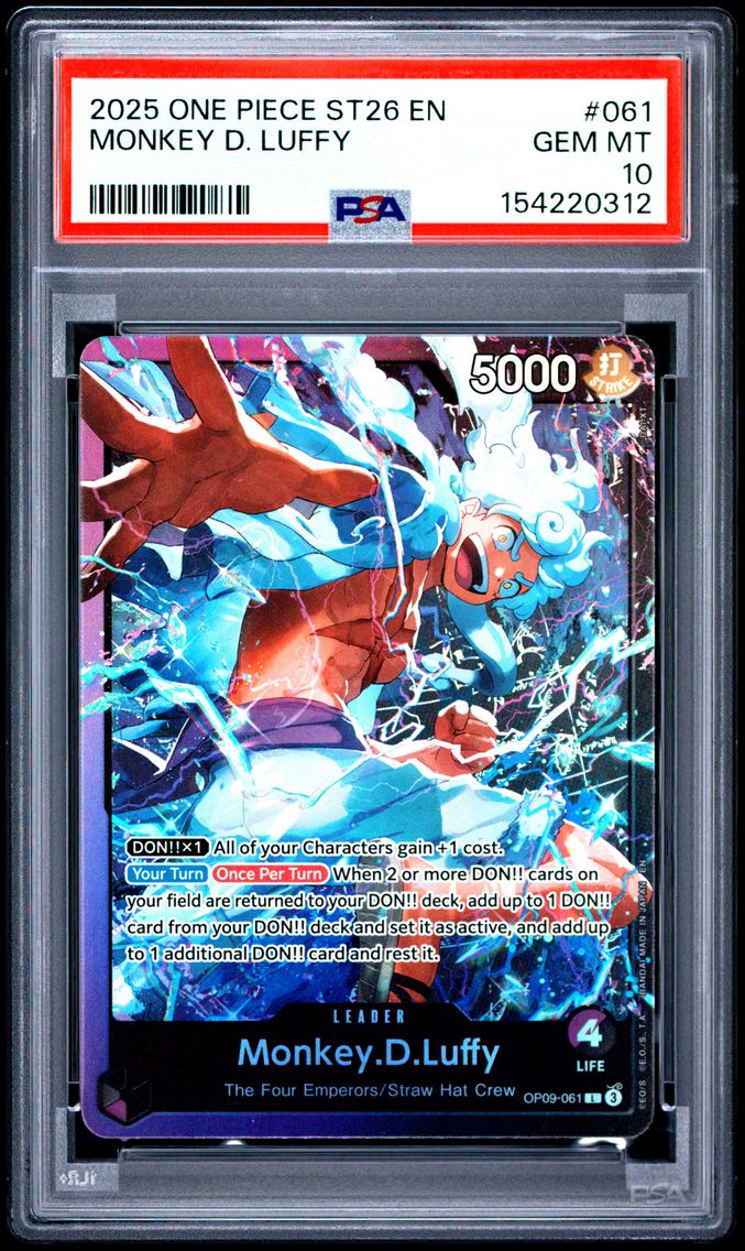2025 #061 Monkey D. Luffy PSA 10 One Piece Starter Deck ST26-Purple/Black Monkey D. Luffy