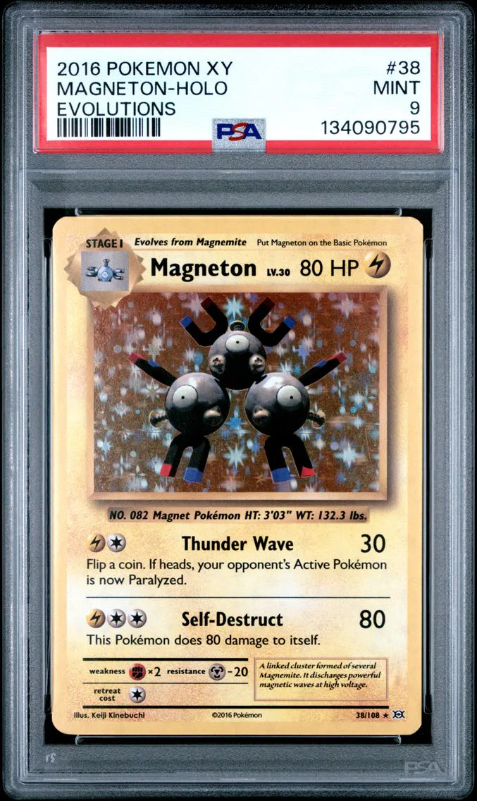 2016 #38 Magneton-Holo PSA 9 XY Evolutions Pokemon