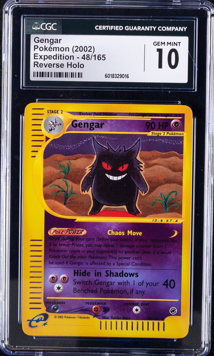 2002 #48 Gengar CGC 10 Gem Mint Expedition | Reverse Holo