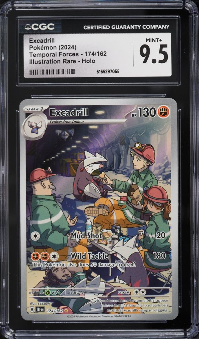 2024 Pokemon Scarlet & Violet Temporal Forces IR Excadrill #174 CGC 9.5 MINT+