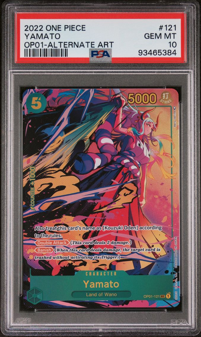 2022 #121 Yamato PSA 10 One Piece OP01-Romance Dawn Pokemon