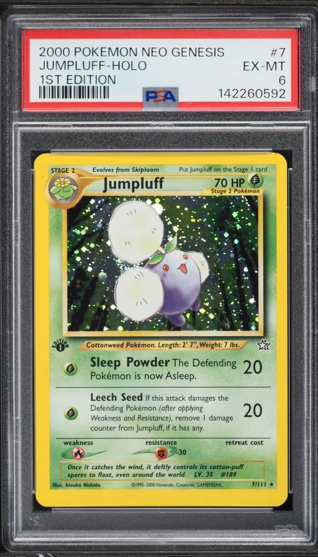 2000 #7 Jumpluff PSA 6 Pokemon Neo Genesis 1st Edition Holo
