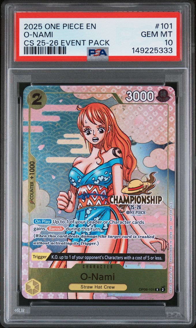 2025 #101 O-Nami PSA 10 One Piece Championship 2025-26 Event Pack