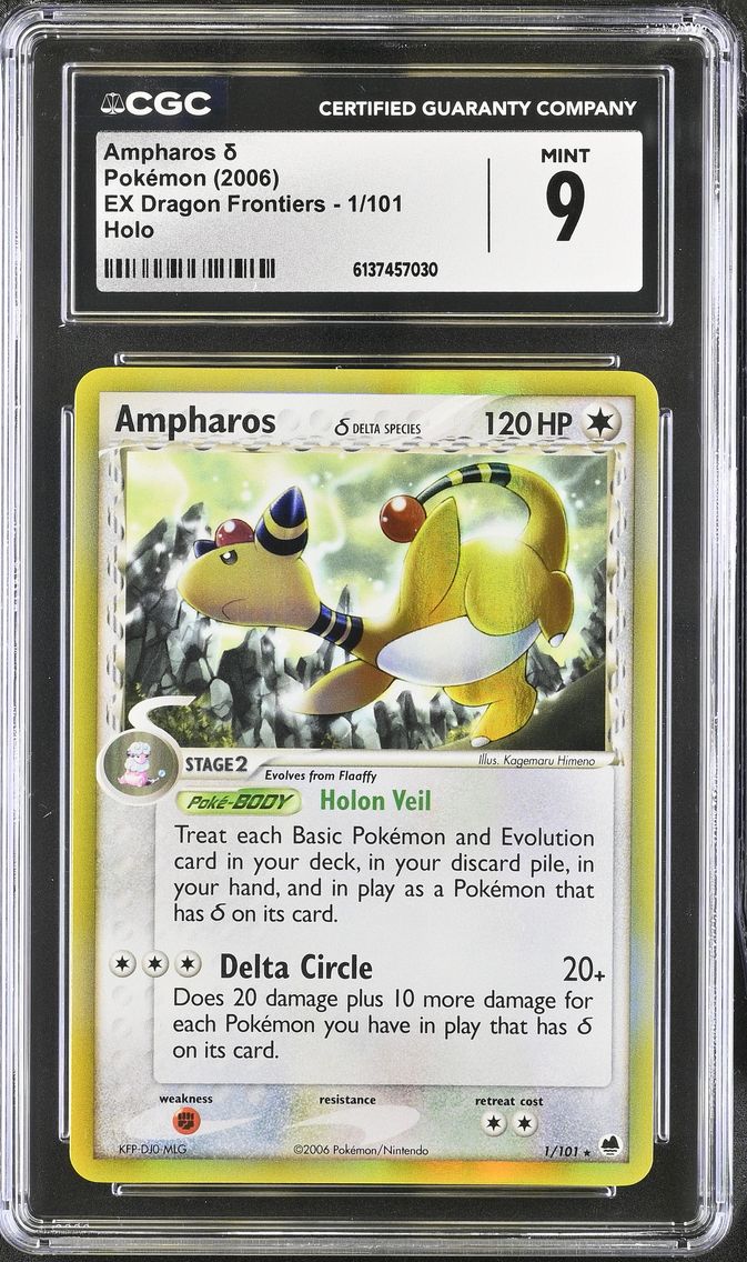 2006 #1 Ampharos � CGC 9 EX Dragon Frontiers - English