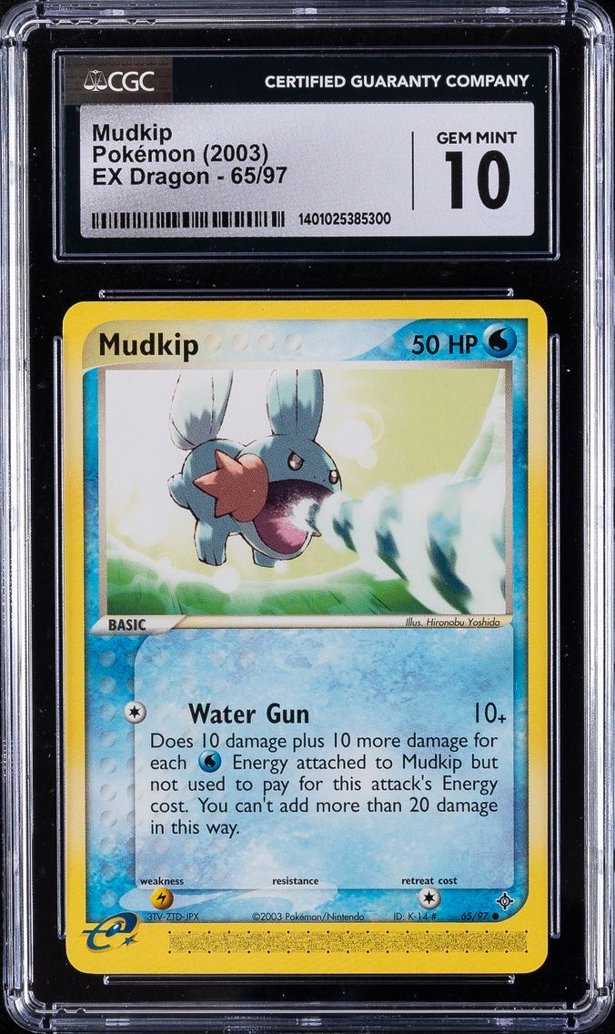 2003 #65 Mudkip CGC 10 Pokemon | EX Dragon