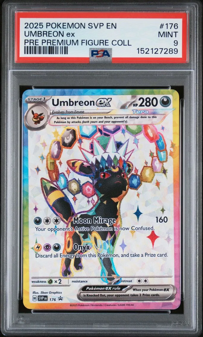 2025 #176 Umbreon EX PSA 9 Svp EN-SV Black Star Promo