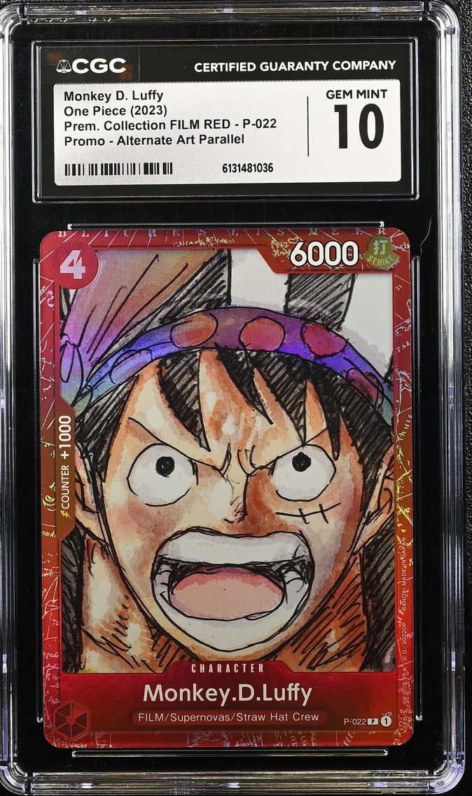 2023 #P-022 Monkey D. Luffy CGC 10 Premium Collection FILM RED (Foil) - English