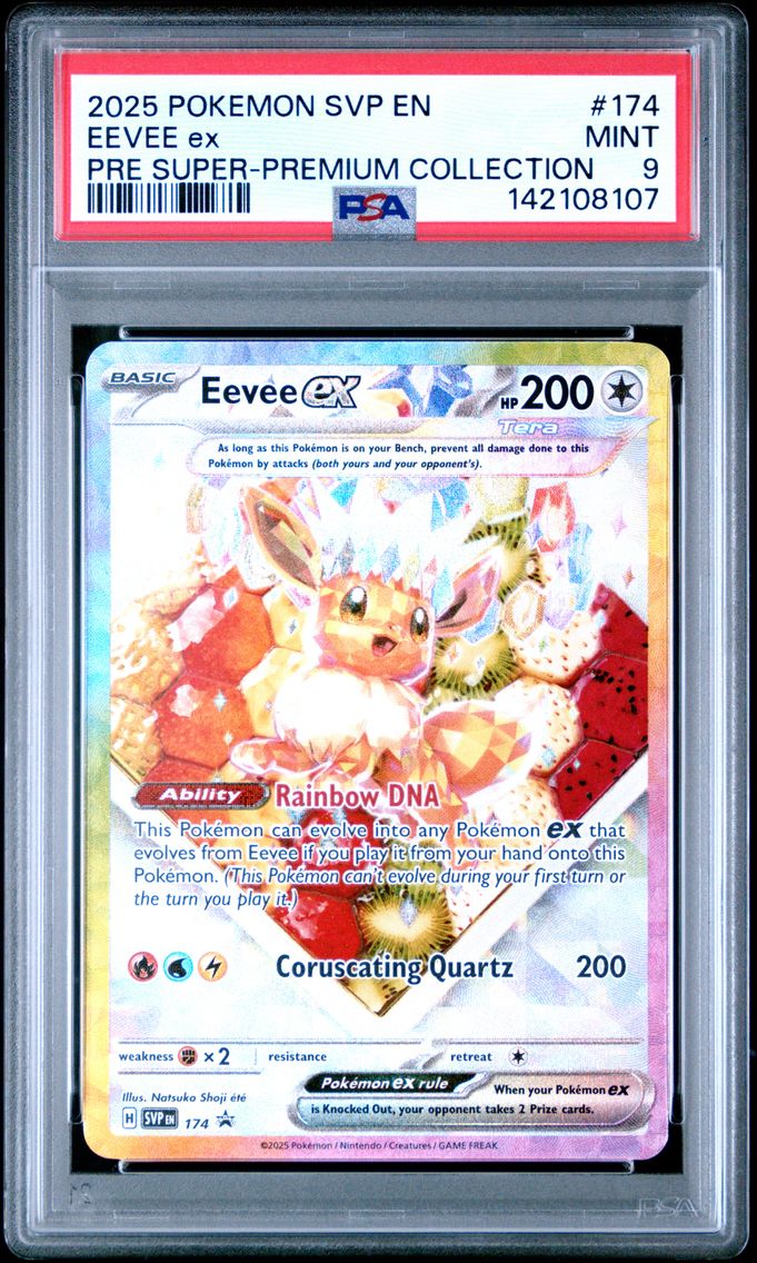 2025 #174 Eevee EX PSA 9 Svp EN-SV Black Star Promo Pokemon
