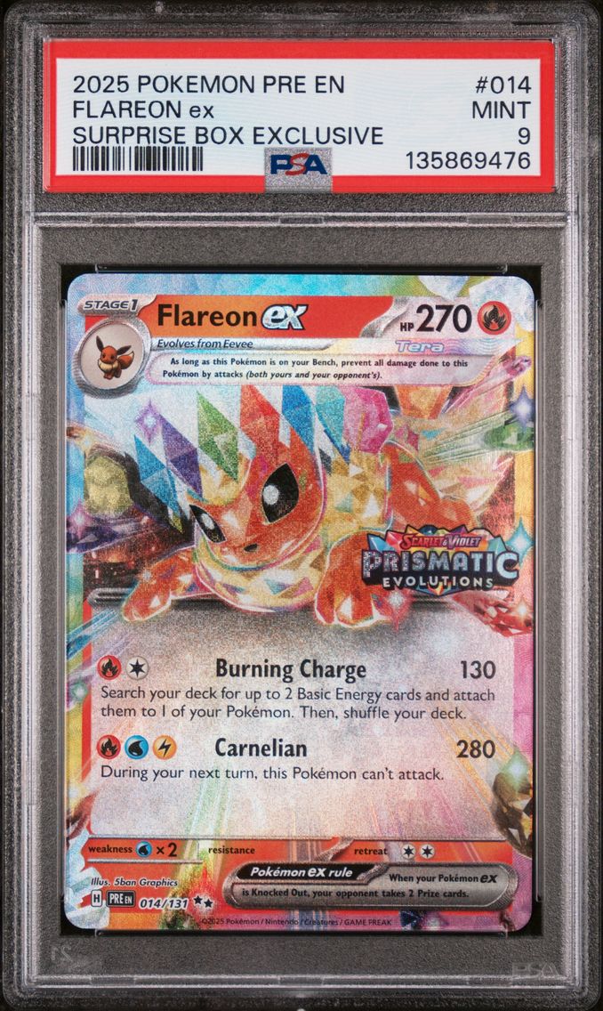 2025 #014 Flareon EX PSA 9 Pre EN-Prismatic Evolutions