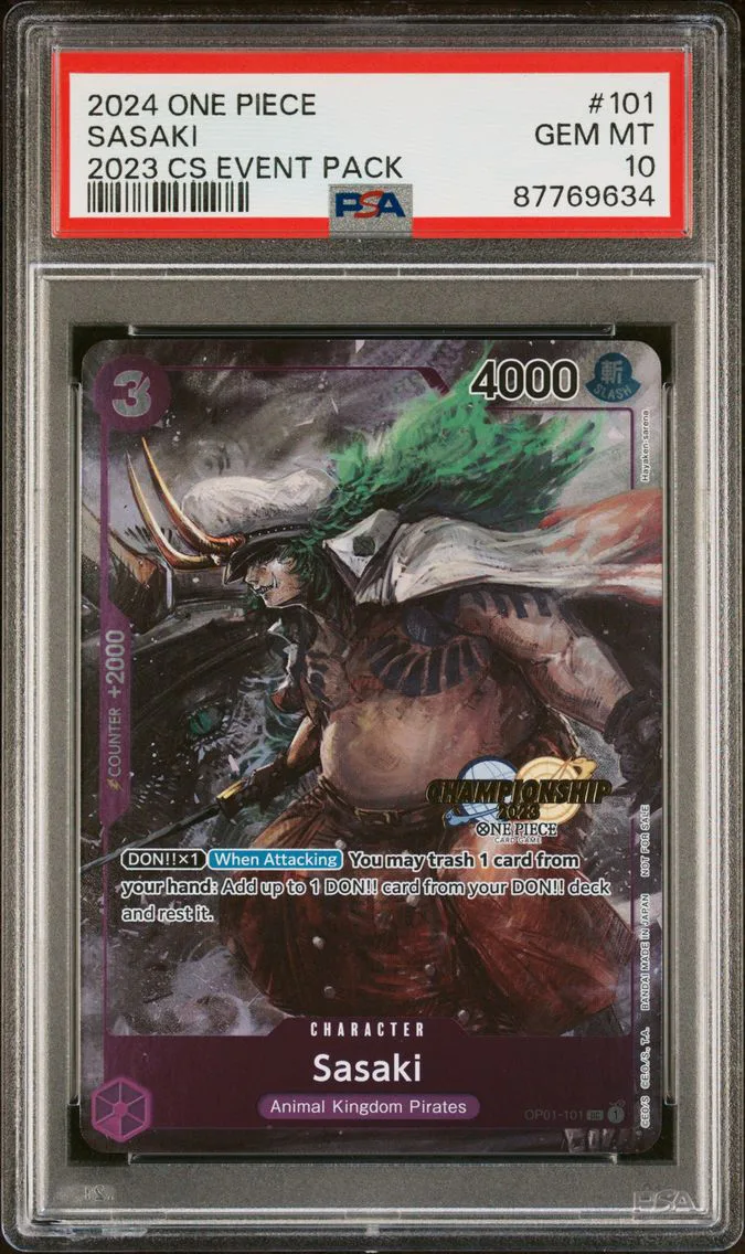 2024 #101 Sasaki PSA 10 One Piece Championship 2023 Event Pack