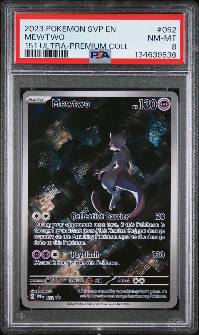 2023 #052 Mewtwo PSA 8 Svp EN-SV Black Star Promo Pokemon