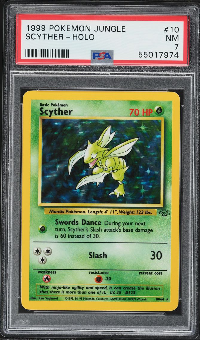 1999 #10 Scyther-Holo PSA 7 Jungle Pokemon