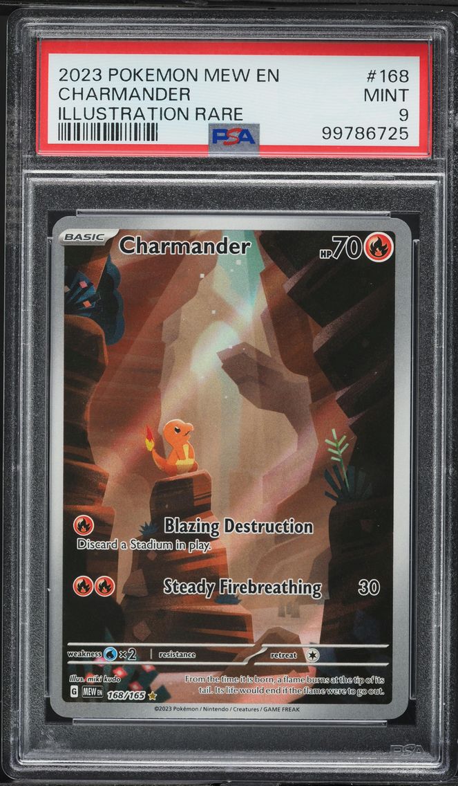 2023 #168 Charmander PSA 9 Mew EN-151 Pokemon