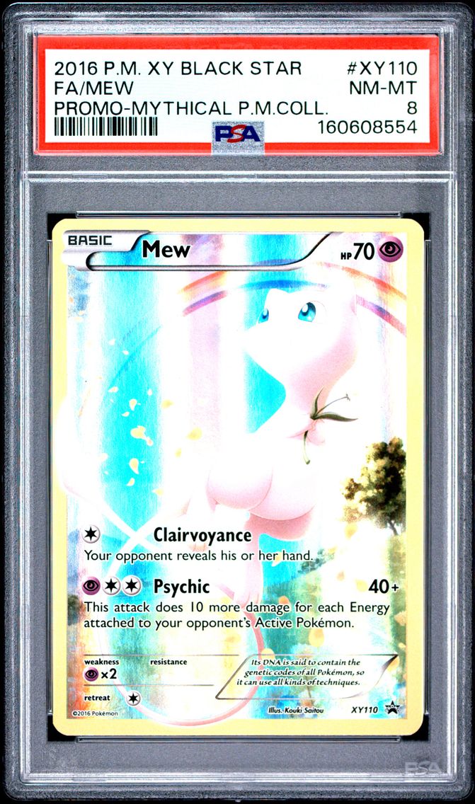 2016 #XY110 Full Art/Mew PSA 8 XY Black Star Promo