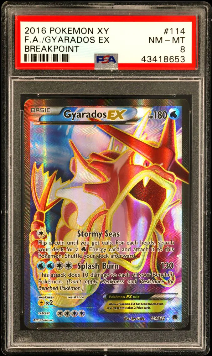 2016 #114 Full Art/Gyarados EX PSA 8 XY Breakpoint