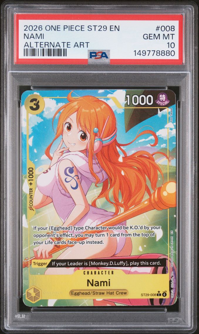 2026 #008 Nami PSA 10 One Piece Starter Deck ST29-Egghead