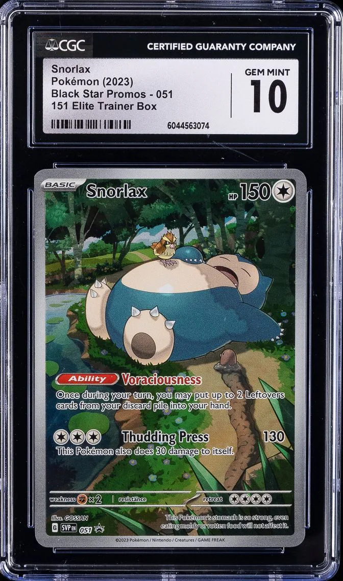 2023 #051 Snorlax CGC 10 Svp EN-SV Black Star Promo Pokemon