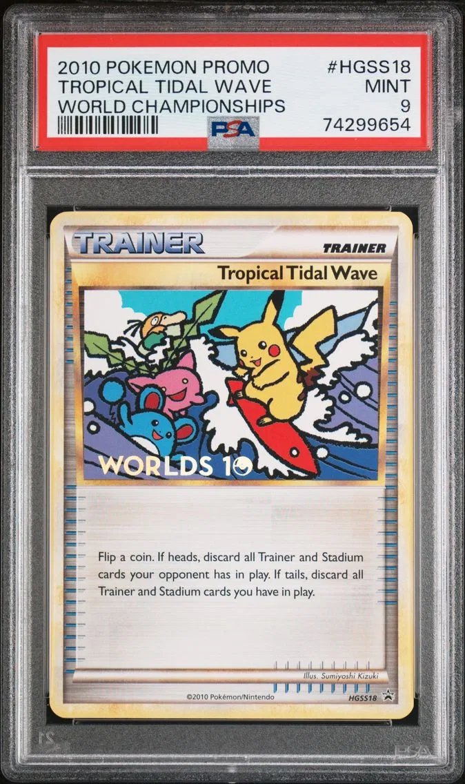2010 #HGSS18 Tropical Tidal Wave PSA 9 World Championships Promo Pokemon