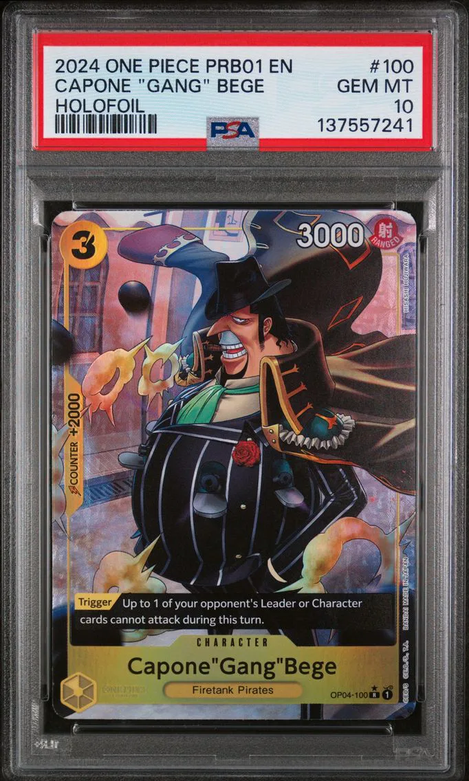 2024 #100 Capone "Gang" Bege PSA 10 One Piece PRB01-Premium Booster -One Piece Card the Best-