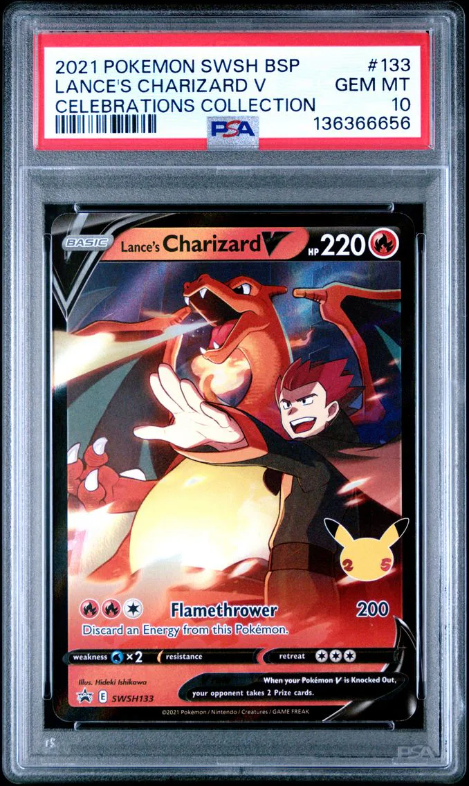 2021 #133 Lance's Charizard V PSA 10 Swsh Black Star Promo
