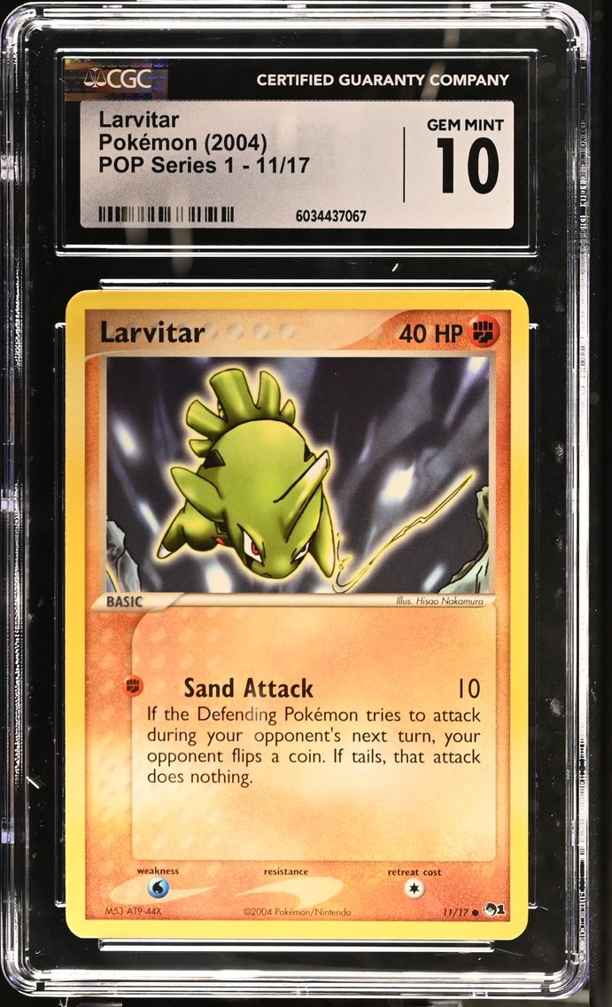 2004 #11 Larvitar CGC 10 POP Series 1 - English