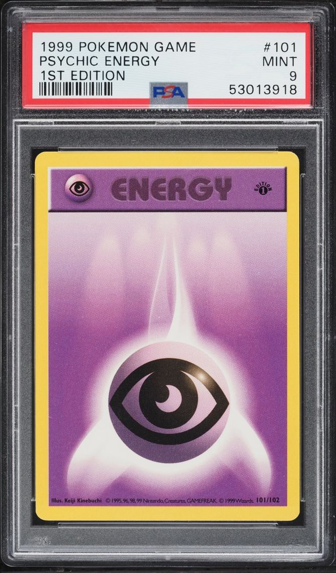 1999 Pokemon Base Set Shadowless 1st Edition Psychic Energy #101 PSA 9 MINT