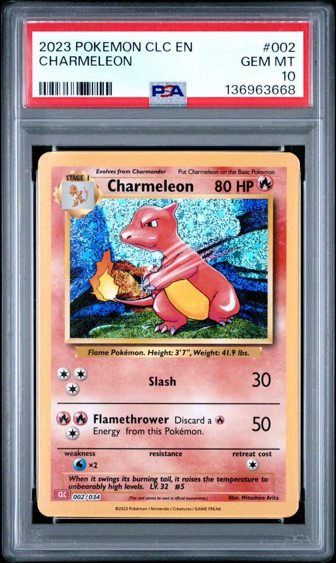 2023 #002 Charmeleon PSA 10 Clc-Trading Card Game Classic Charizard & HO-Oh EX Deck