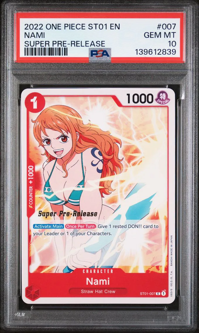 2022 #007 Nami PSA 10 Starter Deck ST01-Straw Hat Crew One Piece