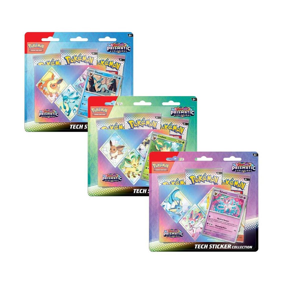 x3 Prismatic Evolutions Tech Sticker (ASSORTED)