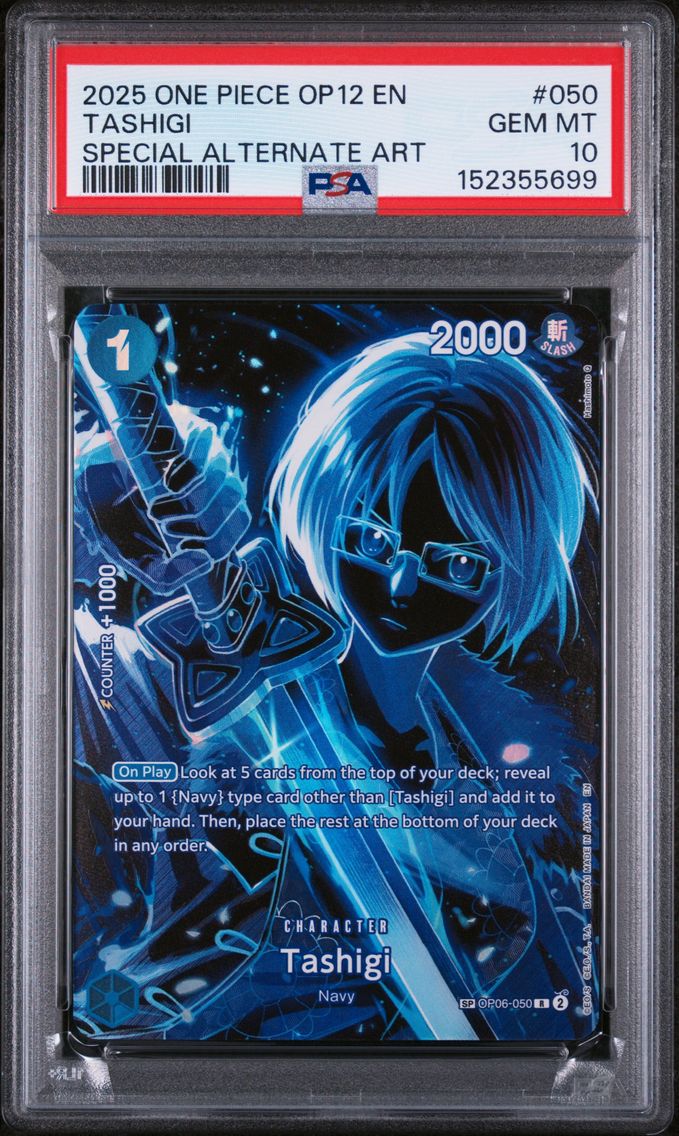 2025 #050 Tashigi PSA 10 One Piece OP12-Legacy of the Master