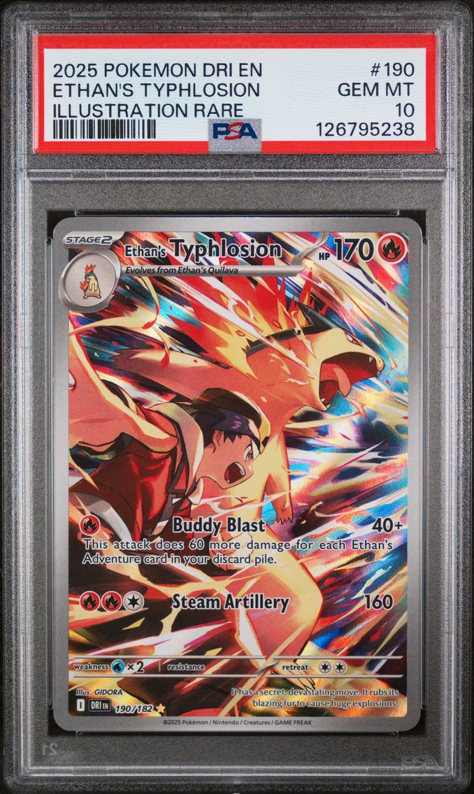 2025 #190 Ethan's Typhlosion PSA 10 Dri EN-Destined Rivals