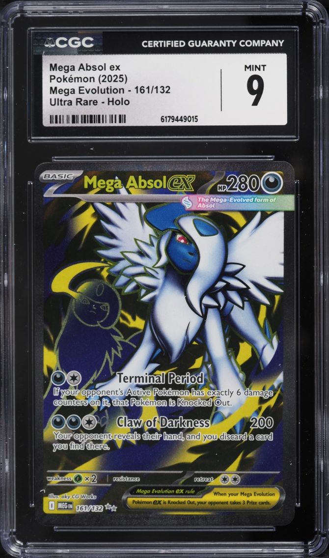2025 #161 Mega Evolution Full Art Mega Absol ex MINT CGC 9 Pokemon