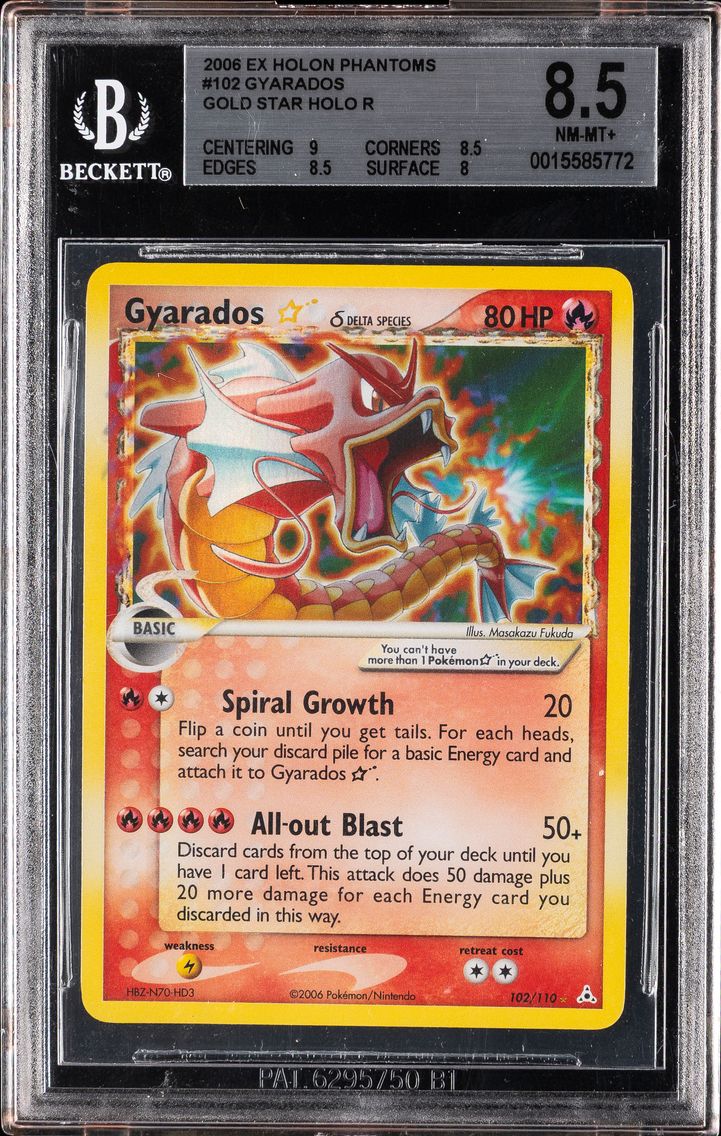2006 #102 Gyarados-Holo BGS 8.5 EX Holon Phantoms Pokemon