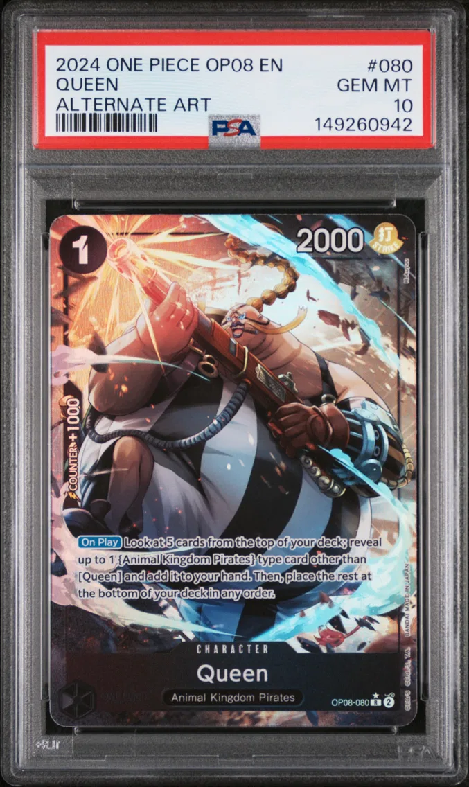 2024 #080 Queen PSA 10 One Piece OP08-Two Legends