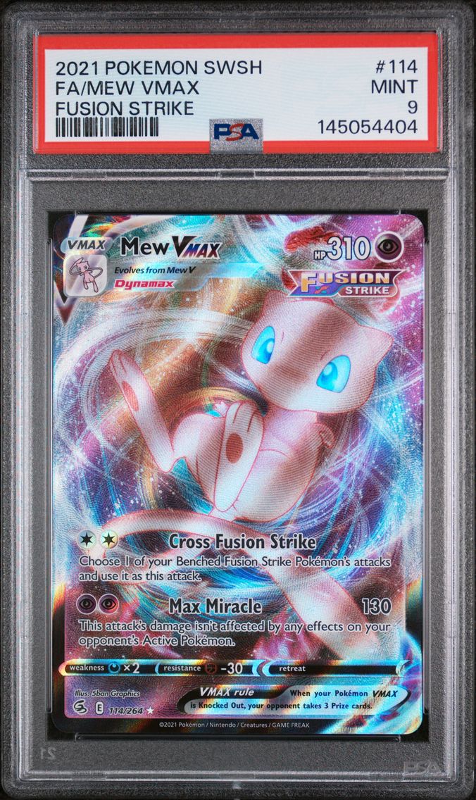 2021 #114 Full Art/Mew Vmax PSA 9 Sword & Shield Fusion Strike