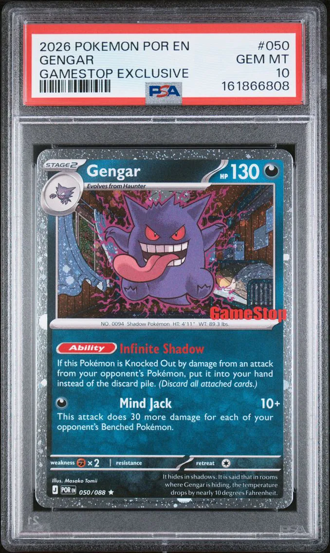 2026 #050 GENGAR PSA 10 Por EN-P