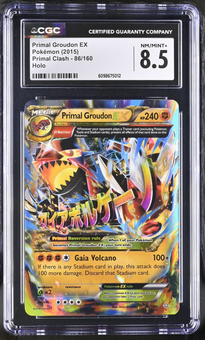 2015 #86 Primal Groudon EX CGC 8.5 Primal Clash - English