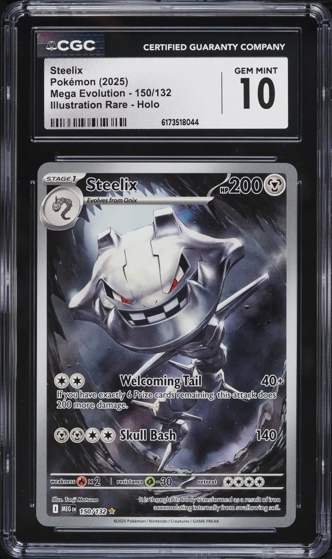 2025 Pokemon Mega Evolution IR Steelix #150 CGC 10 GEM MINT