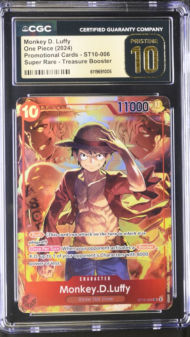 2024 #ST10-006 Monkey D. Luffy CGC 10 Pristine Promotional Cards - English