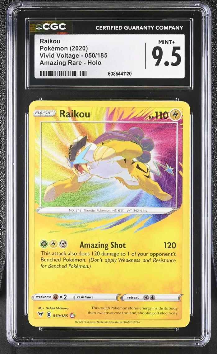 2020 #050 Raikou CGC 9.5 Vivid Voltage - English